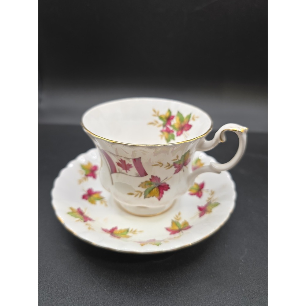 Vintage Royal Albert Canada From Sea to Sea Bone China Tea Cup and Saucer Set
